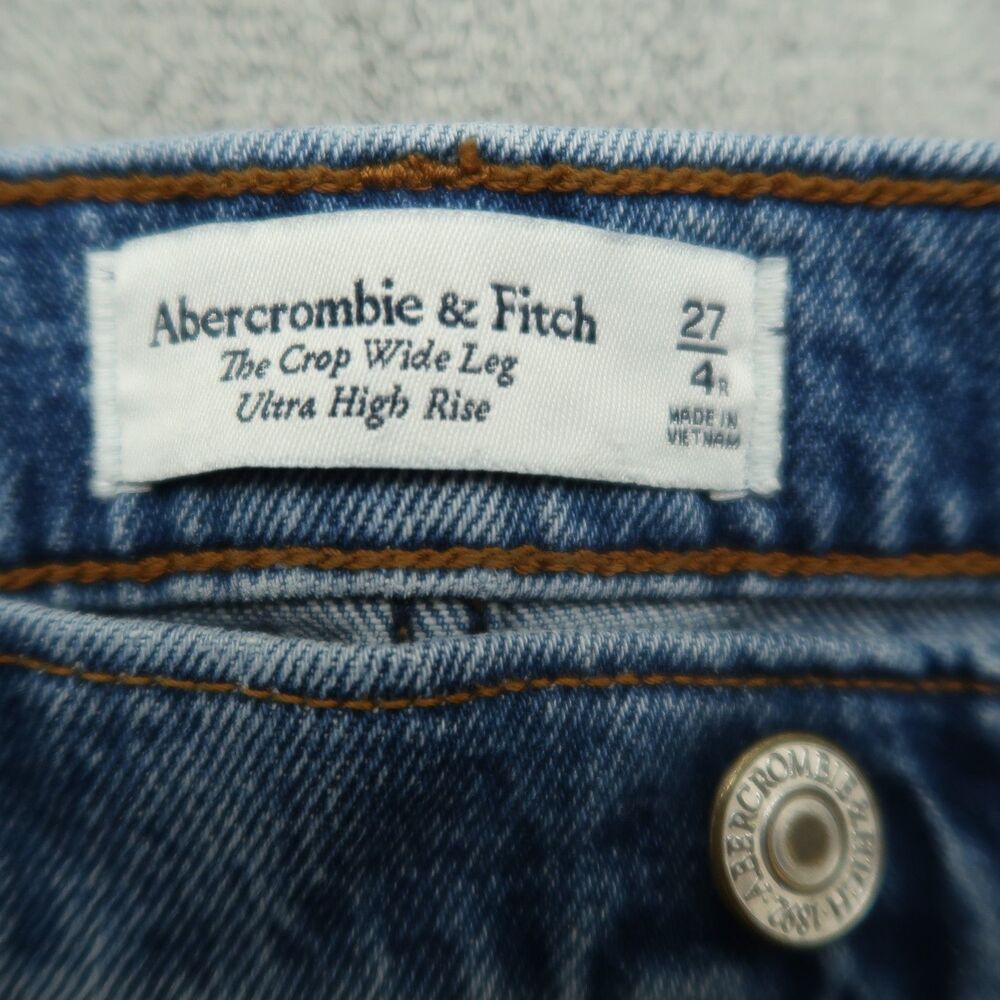 Abercrombie & Fitch Blue Wide Leg Jeans - Picture 11 of 16